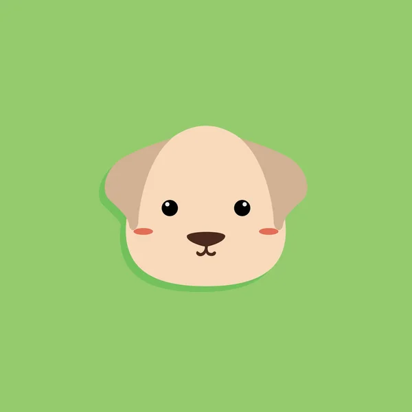 Chien Cartoon visage — Image vectorielle