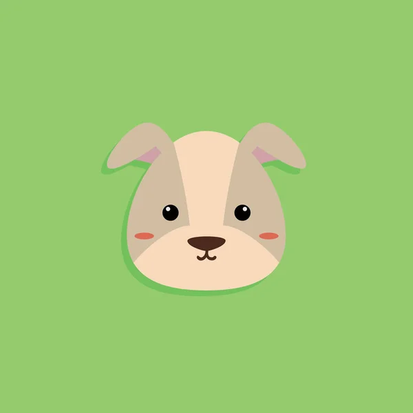 Hond Cartoon gezicht — Stockvector