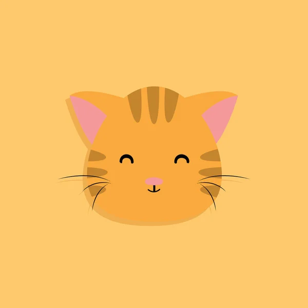 Cara de dibujos animados gato — Vector de stock