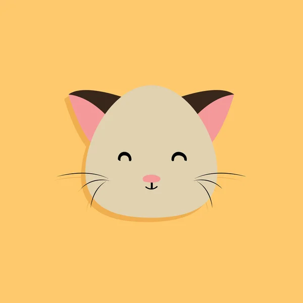 猫漫画の顔 — ストックベクタ