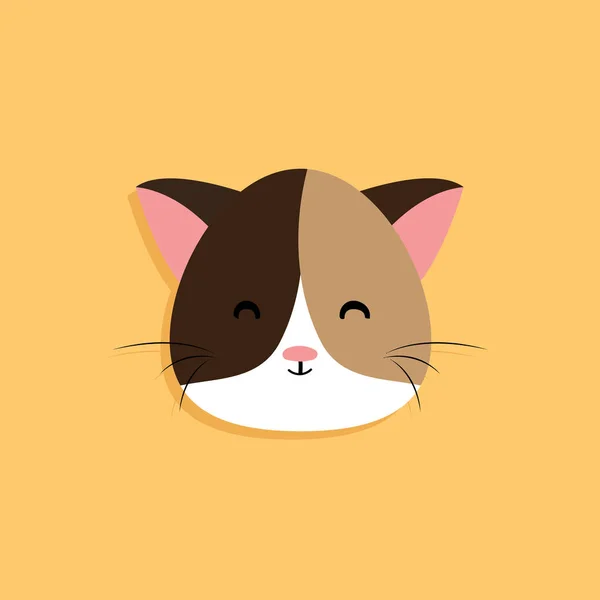 Visage de dessin animé chat — Image vectorielle