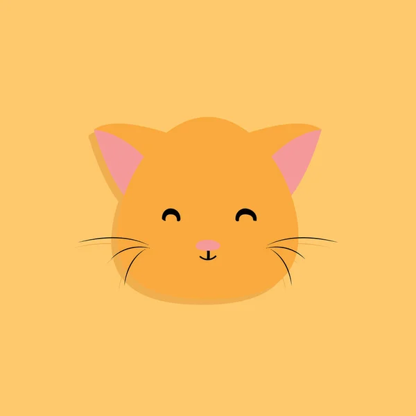 Cara de dibujos animados gato — Archivo Imágenes Vectoriales