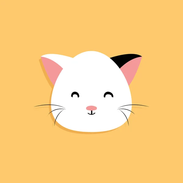 Katt tecknad ansikte — Stock vektor