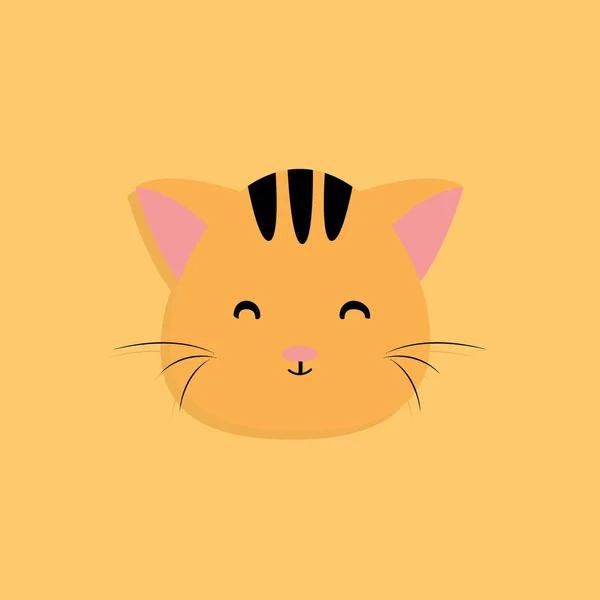 Cara de dibujos animados gato — Vector de stock