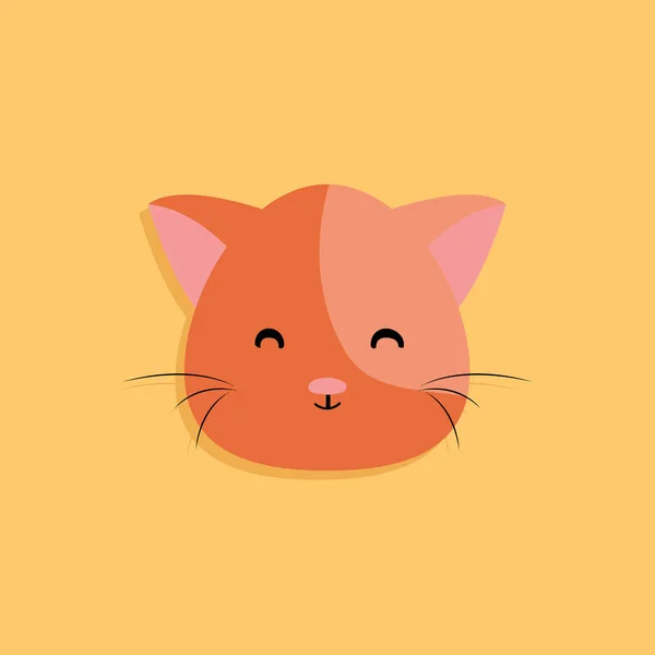 Cara de dibujos animados gato — Vector de stock