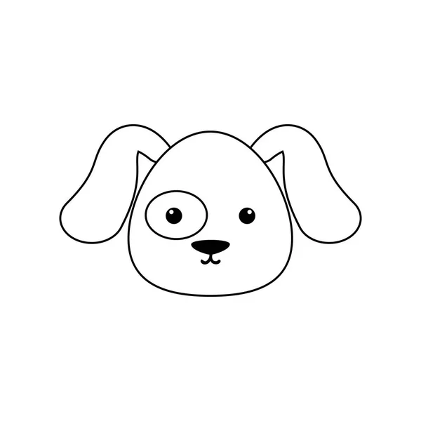 Cara de dibujo del perro — Vector de stock