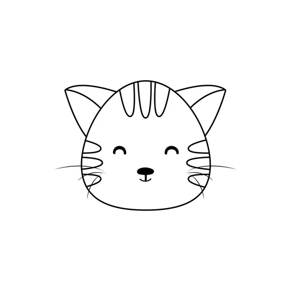 Chat dessin visage — Image vectorielle