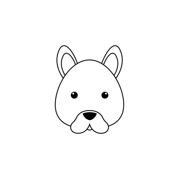 Cara de dibujo del perro — Vector de stock