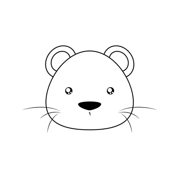 Mouse Drawing Face — Stock Vector