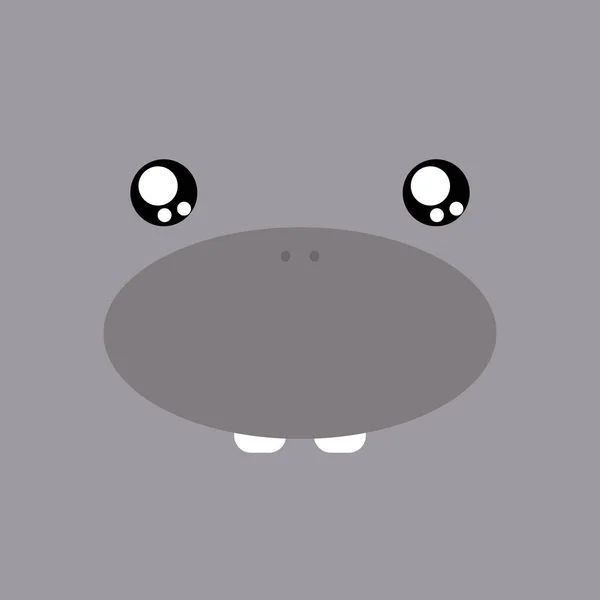 Мультфильм Hippo Background — стоковый вектор