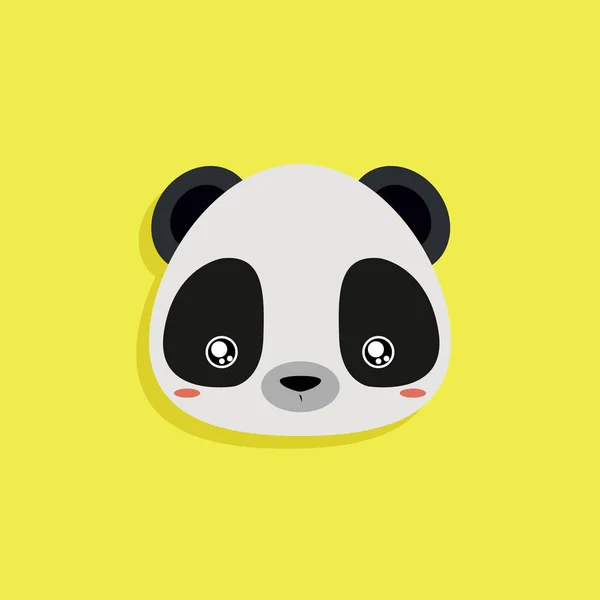 Cara de panda de dibujos animados — Vector de stock