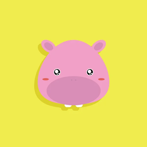 漫画豚の顔 — ストックベクタ