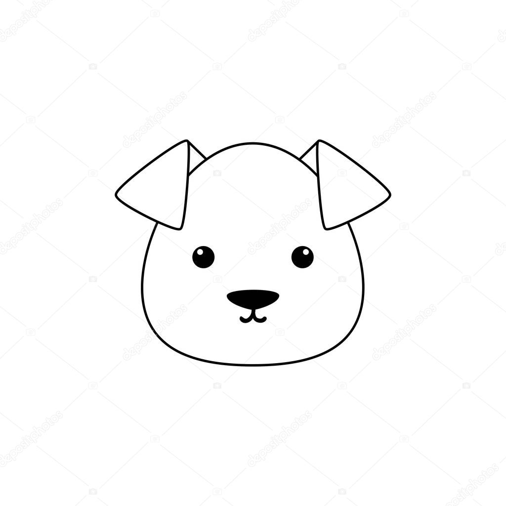 Hund zeichnet Gesicht — Stockvektor © DAVIDS47 #142126320