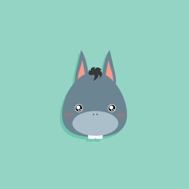 Çizgi film eşek yüz