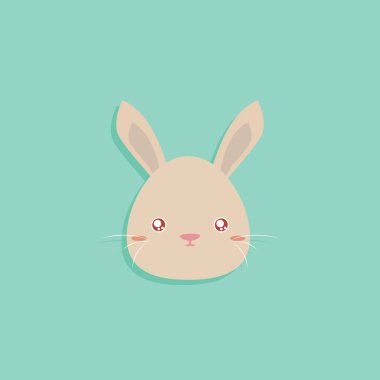 karikatür tavşan yüzü