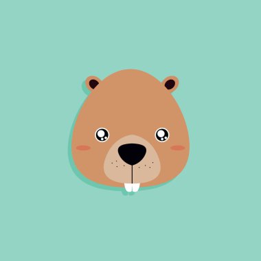 Çizgi film kunduz yüz