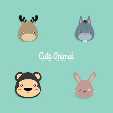 karikatür hayvanlar yüzler