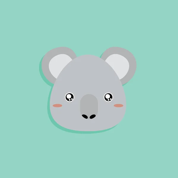 Dessin animé Koala visage — Image vectorielle