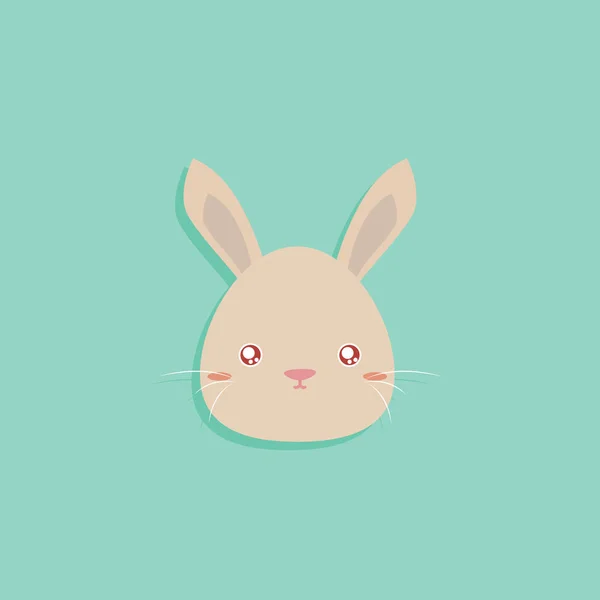 卡通兔子脸 — 图库矢量图片