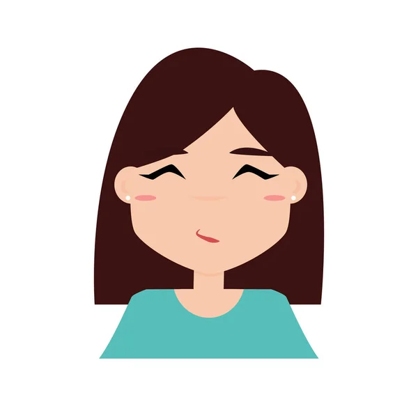 Cara de expresión de chica — Vector de stock