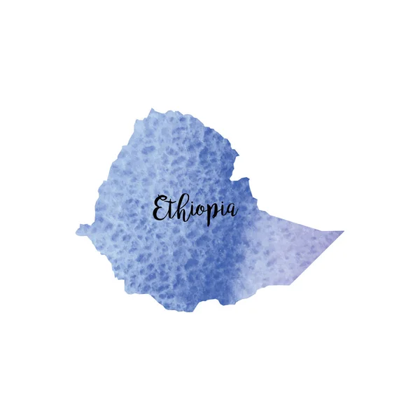 Résumé Carte de l'Ethiopie — Image vectorielle