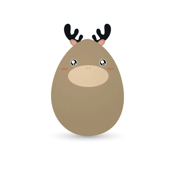 Easter deer Egg — Stock Vector