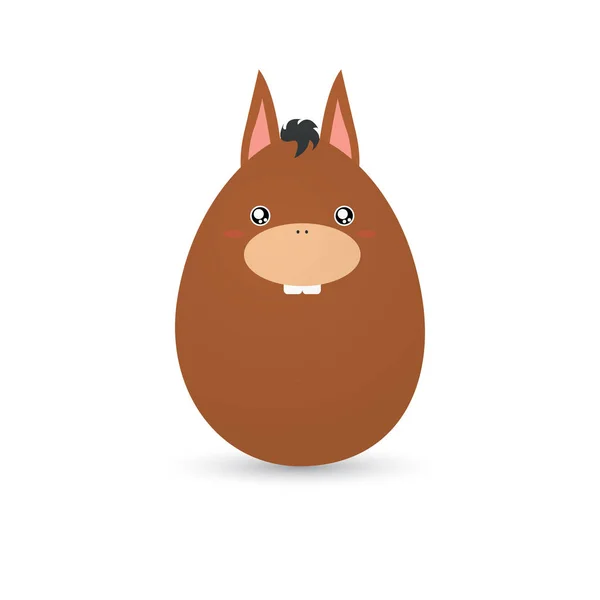 Easter Donkey Egg — Stock Vector