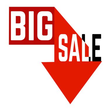 büyük bir indirim etiketi