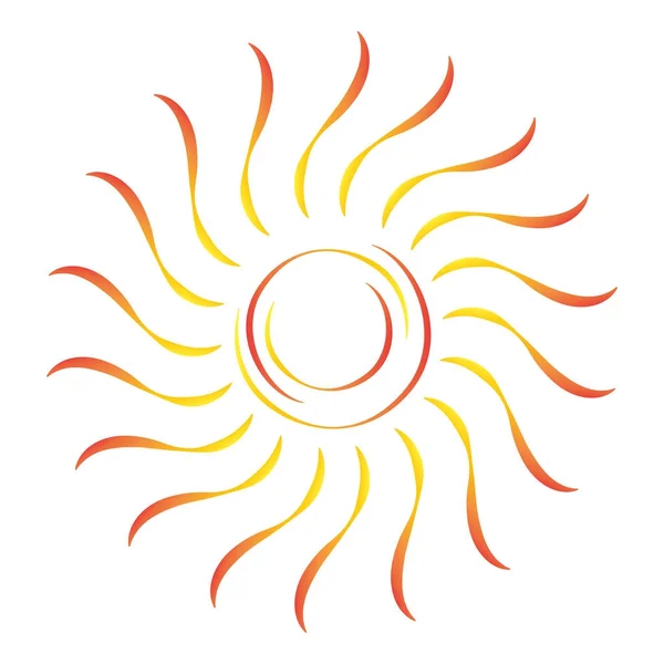 Abstrakta solen form — Stock vektor