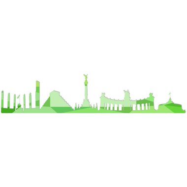 Manzara şehir silueti