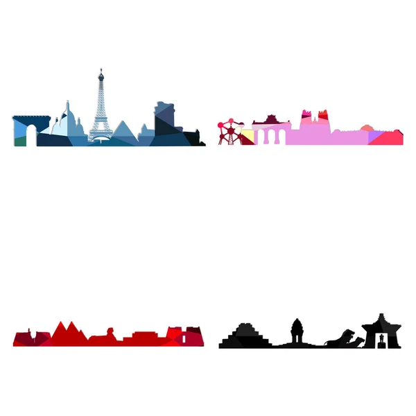 Landscape city silhouette — Stock Vector
