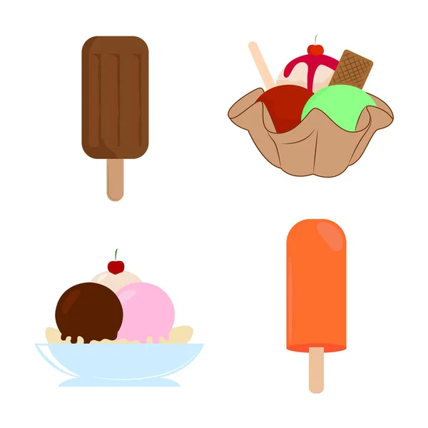 Delicious ice cream — Stock Vector