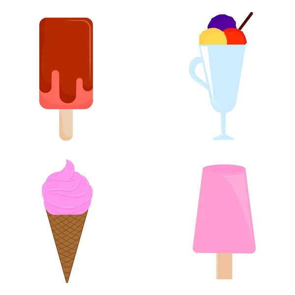 Delicioso helado — Vector de stock