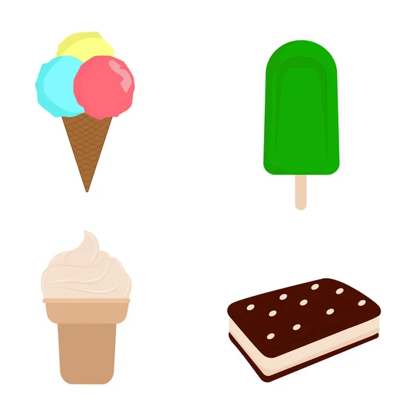 Herkullista jäätelöä — vektorikuva