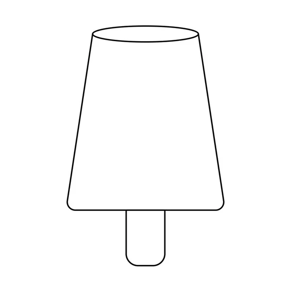 Delicious outline icecream — Stock Vector