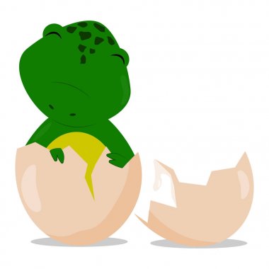 Şirin karikatür dinozor.