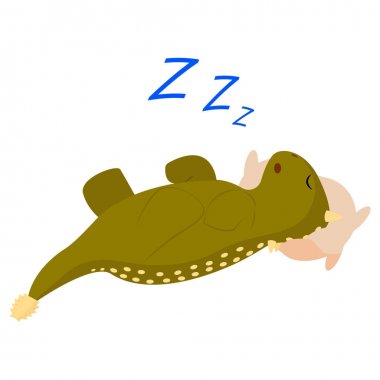 Şirin karikatür dinozor.