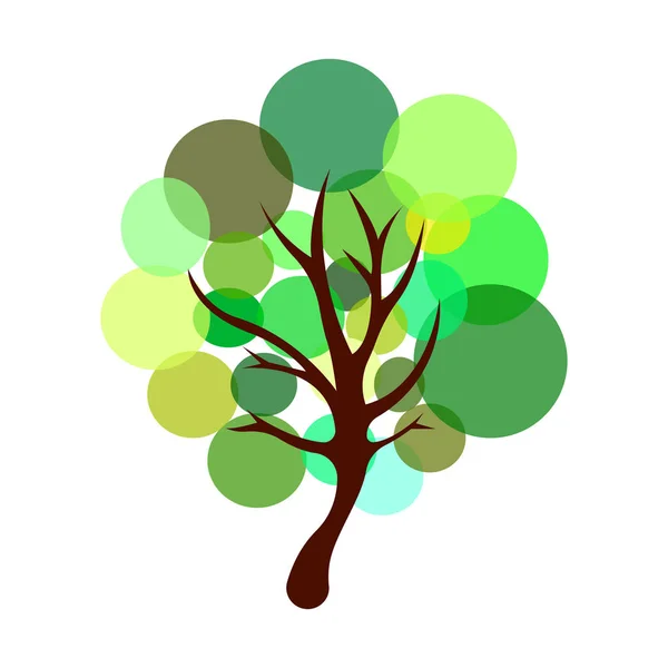抽象的なかわいいツリー — ストックベクタ