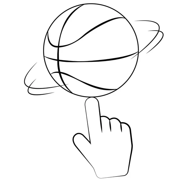 Abstraktní basketbal popisek — Stockový vektor