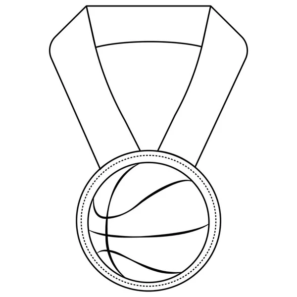 抽象的なバスケット ボールのラベル — ストックベクタ