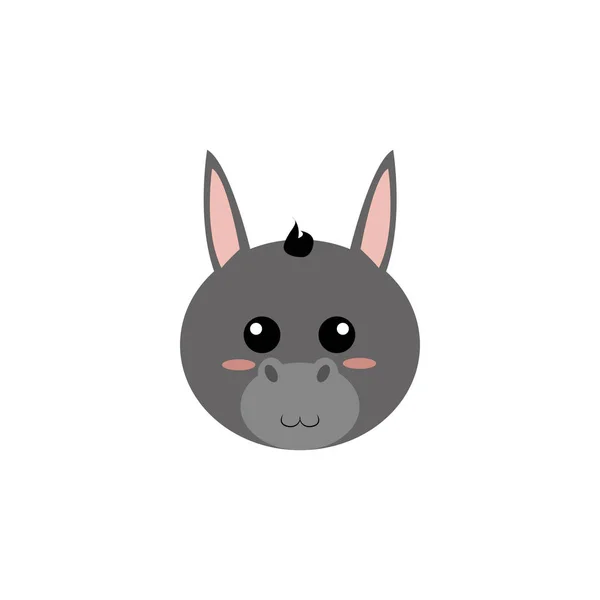 Mignon animal visage — Image vectorielle