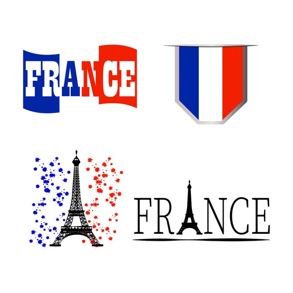 纪念法国标志 — 图库矢量图片