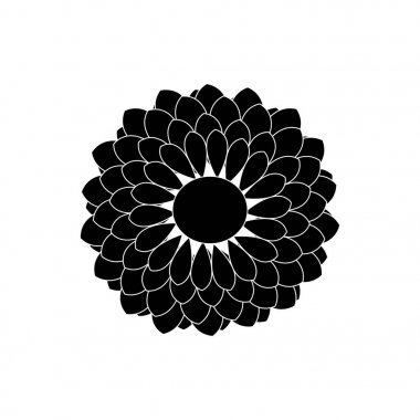 Sevimli siluet çiçek