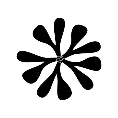 Sevimli siluet çiçek