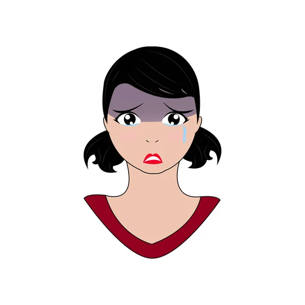 Mujeres expresión caras — Vector de stock