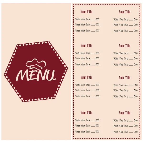 Présentation du menu abstrait — Image vectorielle