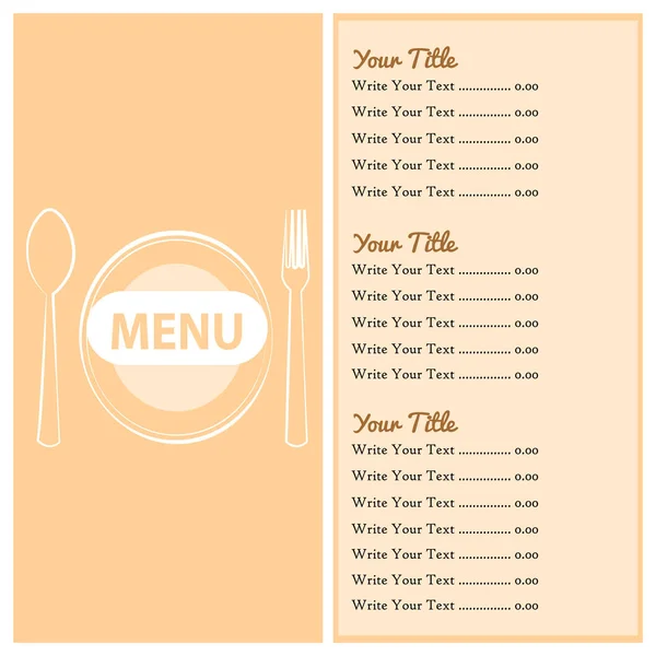 Abstract menu presentation — Stock Vector