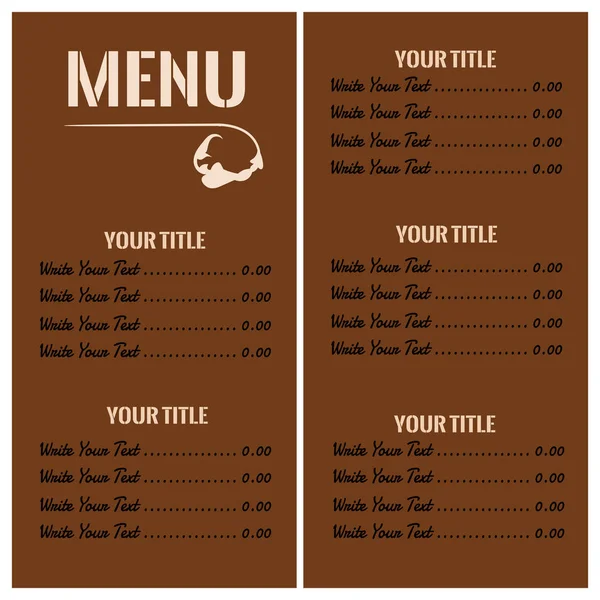 Présentation du menu abstrait — Image vectorielle
