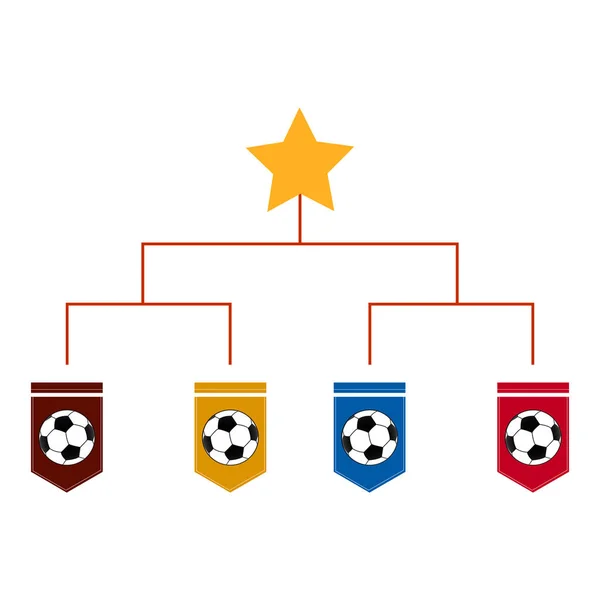 Objet abstrait de soccer — Image vectorielle