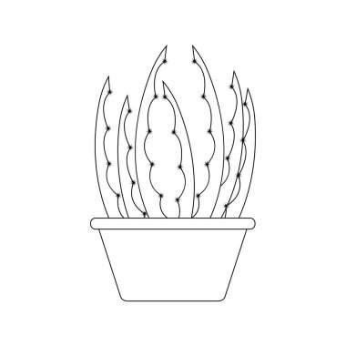 Soyut şirin kaktüs